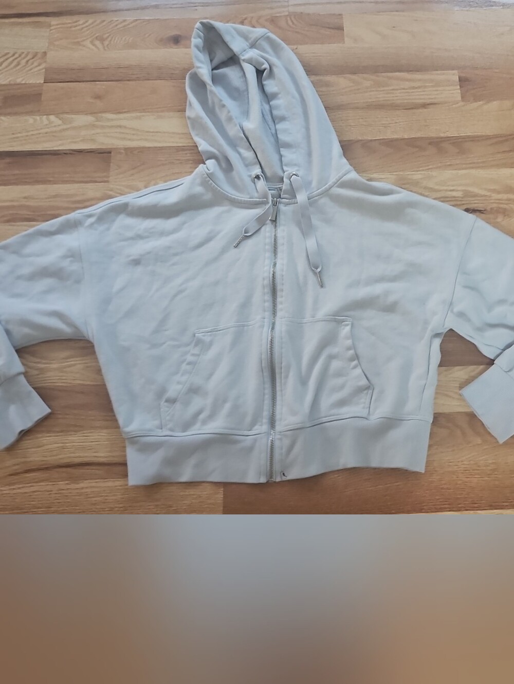 Womens Calvin Klein Zip Up Crop Hoodie Size Small